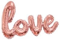 Script Phrase Love Rose Gold Jumbo Balloon