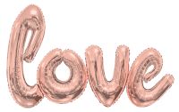 Script Phrase Love Rose Gold Jumbo (Helium Quality) Balloon
