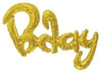 Script Phrase Bday Gold Jumbo Balloon