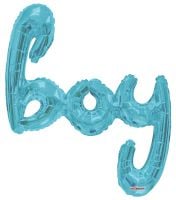 Script Phrase Boy Light Blue Jumbo Balloon