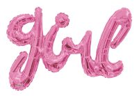 Script Phrase Girl Pink Jumbo Balloon