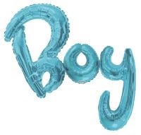 Script Phrase Boy Blue Jumbo (Helium Quality) Balloon