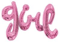 Script Phrase Girl Pink Jumbo (Helium Quality) Balloon