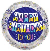 18" Happy Birthday To You Banner Balloon