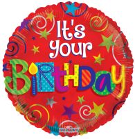 18" It's Your Birthday Red Balloon