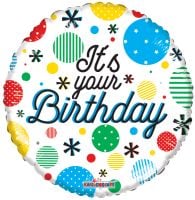 18" It's Your Birthday Dots Balloon