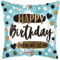 18" Birthday From All Of Us Balloon