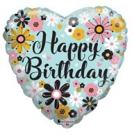 18" Birthday Flowers Balloon