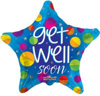 18" Get Well Star Balloon