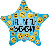 18" Feel Better Many Smilies Balloon