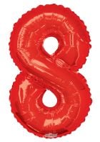 34" Red Shape Number 8 Balloon