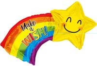 28" Make A Wish Shooting Star Shape Balloon
