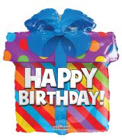 12" Birthday Present Shape Balloon