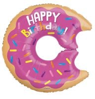 12" Birthday Donut Shape Balloon