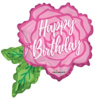 12" Birthday Rose Shape Balloon