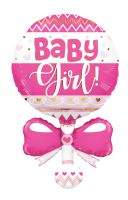 36" Baby Rattle Pink Shape Balloon