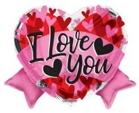 14" Love Heart With Banner Shape Balloon