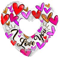 09" Trendy Hearts Shape Balloon