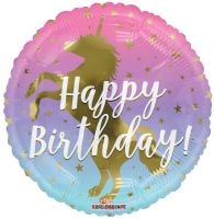 09" Birthday Unicorn Silhouette Balloon