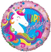 18" Birthday Classic Unicorn Balloon