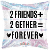 18" 2 Friends 2Gether Iridescent Balloon