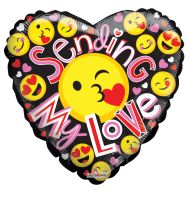 18" Sending My Love Smilies Balloon