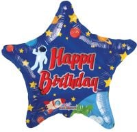 09" Happy Birthday Space Balloon