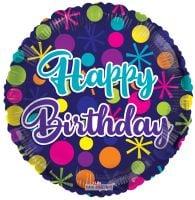 18" Birthday Dots Gellibean Balloon
