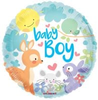 18" Baby Boy Animals Balloon
