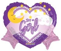 18" It's A Girl Moon Balloon