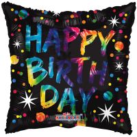 18" Bday Colorful Spots Balloon
