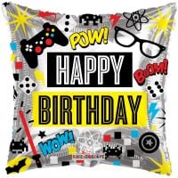 18" Bday Geek Balloon