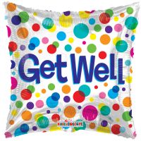18" Get Well Dots Balloon