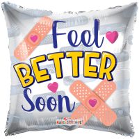 18" Feel Better Hearts & Band Aids Balloon