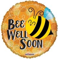 18" Holographic Bee Well Soon Balloon