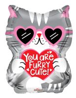 18" You Are Furry Cute Cat Balloon