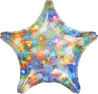 18" Holographic Fireworks Star (non-packaged) Balloon