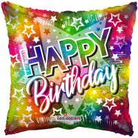 18" Birthday Big Star Multicolor Balloon
