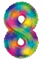 34" Rainbow Number 8 Balloon
