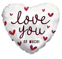 09" Love You Script Balloon