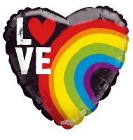 18" Love Rainbow Balloon