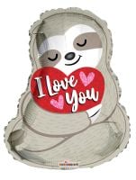 18" I Love You Sloth Balloon