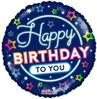 18" Happy Birthday To You Glow Balloon
