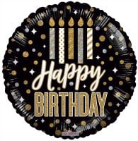 04" Birthday Candles and Dots Holograhic Balloon
