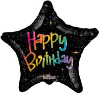 18" Birthday Multicolor Star Balloon