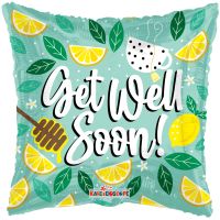 18" Get Well Lemon Tea Balloon