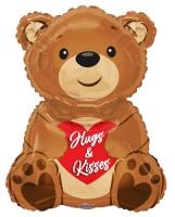 36" Hugs and Kisses Bear Balloon