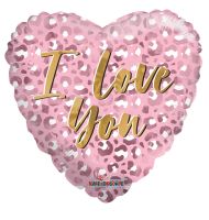 18" I Love You Animal Print Balloon