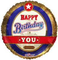 18" Birthday To You Beer Laberl Balloon