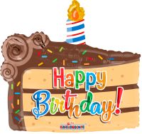 18" Birthday Slice of Cake Balloon